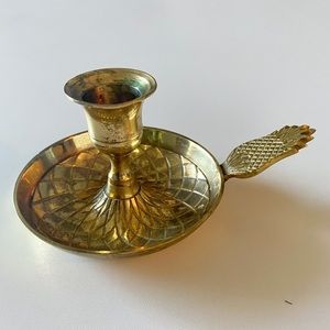 Vintage Brass Candlestick Holder